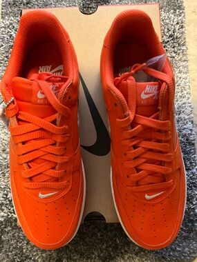 Nike Air Force 1 Low Retro Sneakers - Safety Orange with Summit White Swoosh